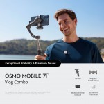 Osmo Mobile 7P Vlog Combo (DJI Mic Mini Transmitter Arctic White)